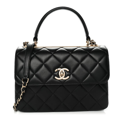 Chanel Lambskin Quilted Small Trendy CC Dual Handle Flap Bag Black 1 of 11