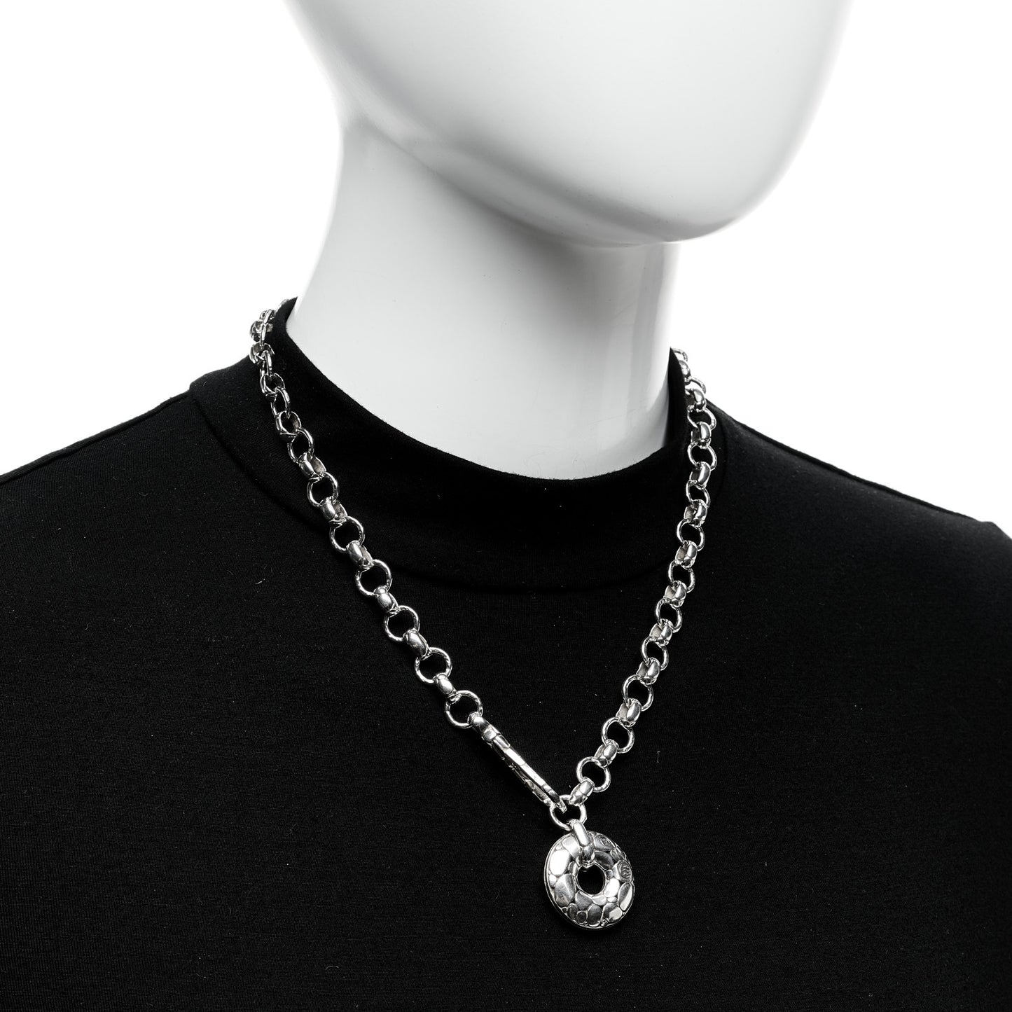 Sterling Silver Kali Pebble Pendant Necklace