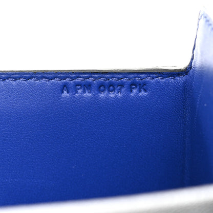 Hermes Chevre Mysore Cinhetic Boxy Top Handle Bag Black Bleu Electrique 7 of 11