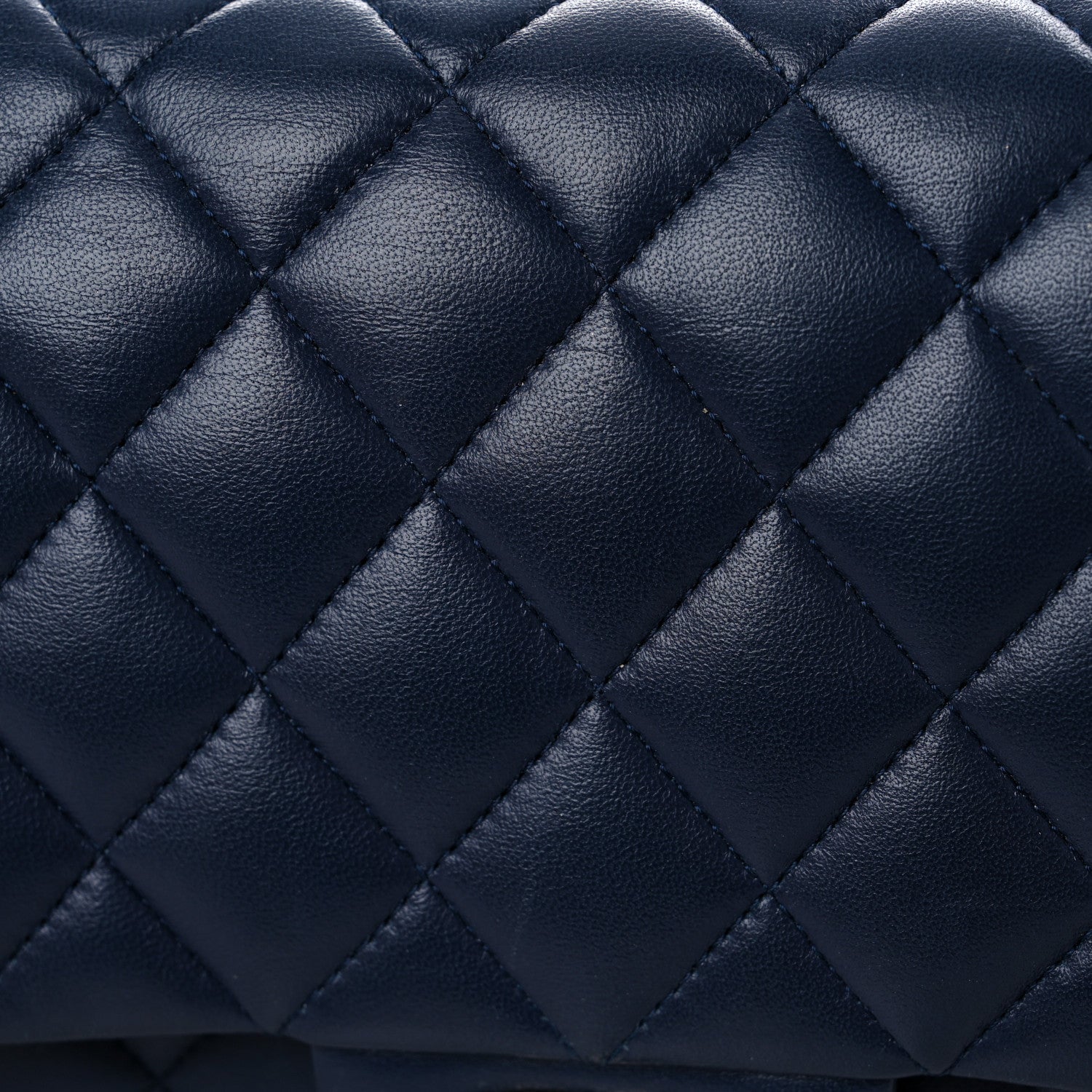 Chanel Lambskin Quilted Medium Double Flap Navy 17 of 17