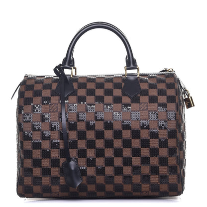 Louis Vuitton Damier Paillettes Speedy 30 Black 1 of 9