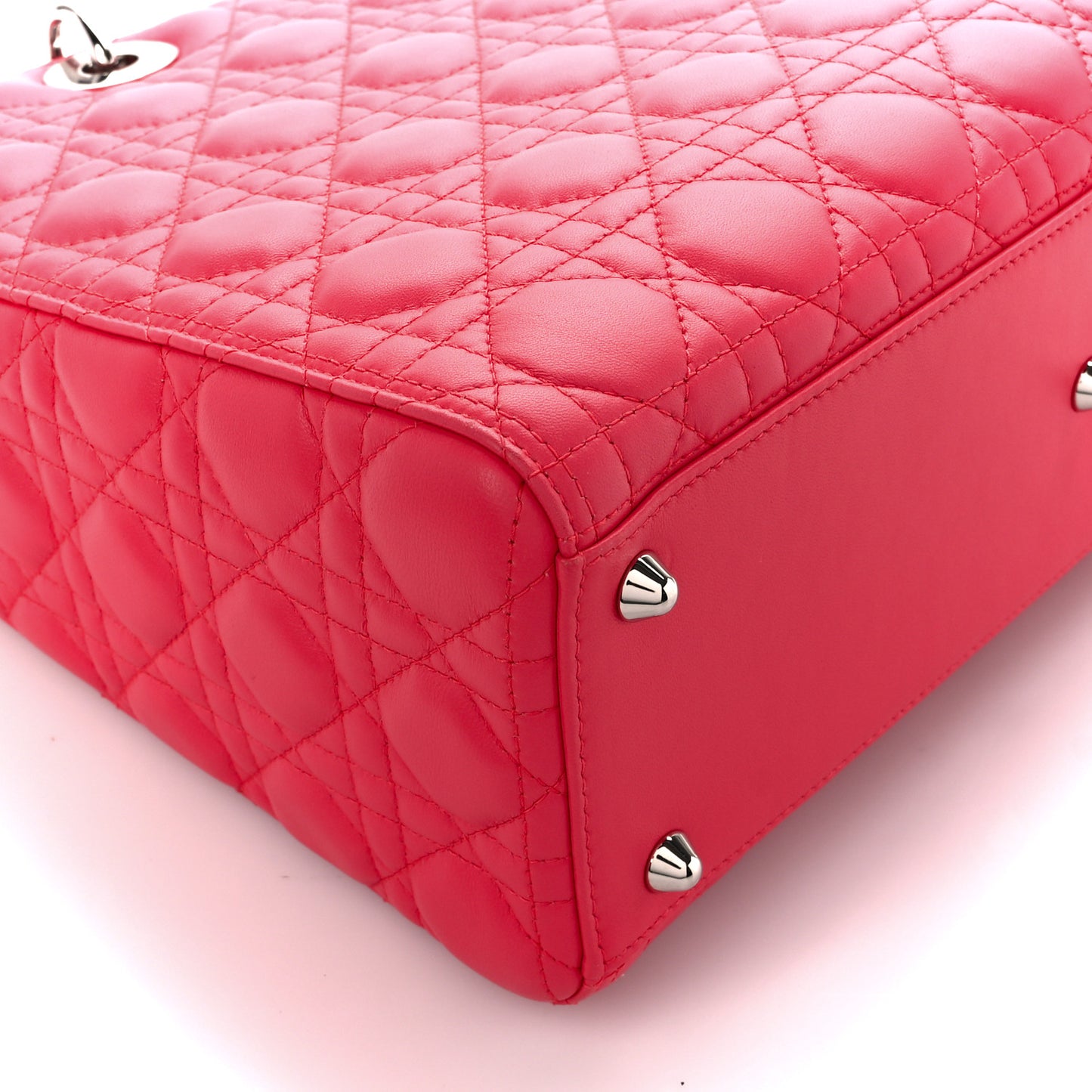 Lambskin Cannage Large Lady Dior Pink