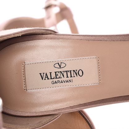 Valentino Garavani Satin Rockstud Glam Ankle Strap 105mm Sandals 40 Poudre 7 of 7