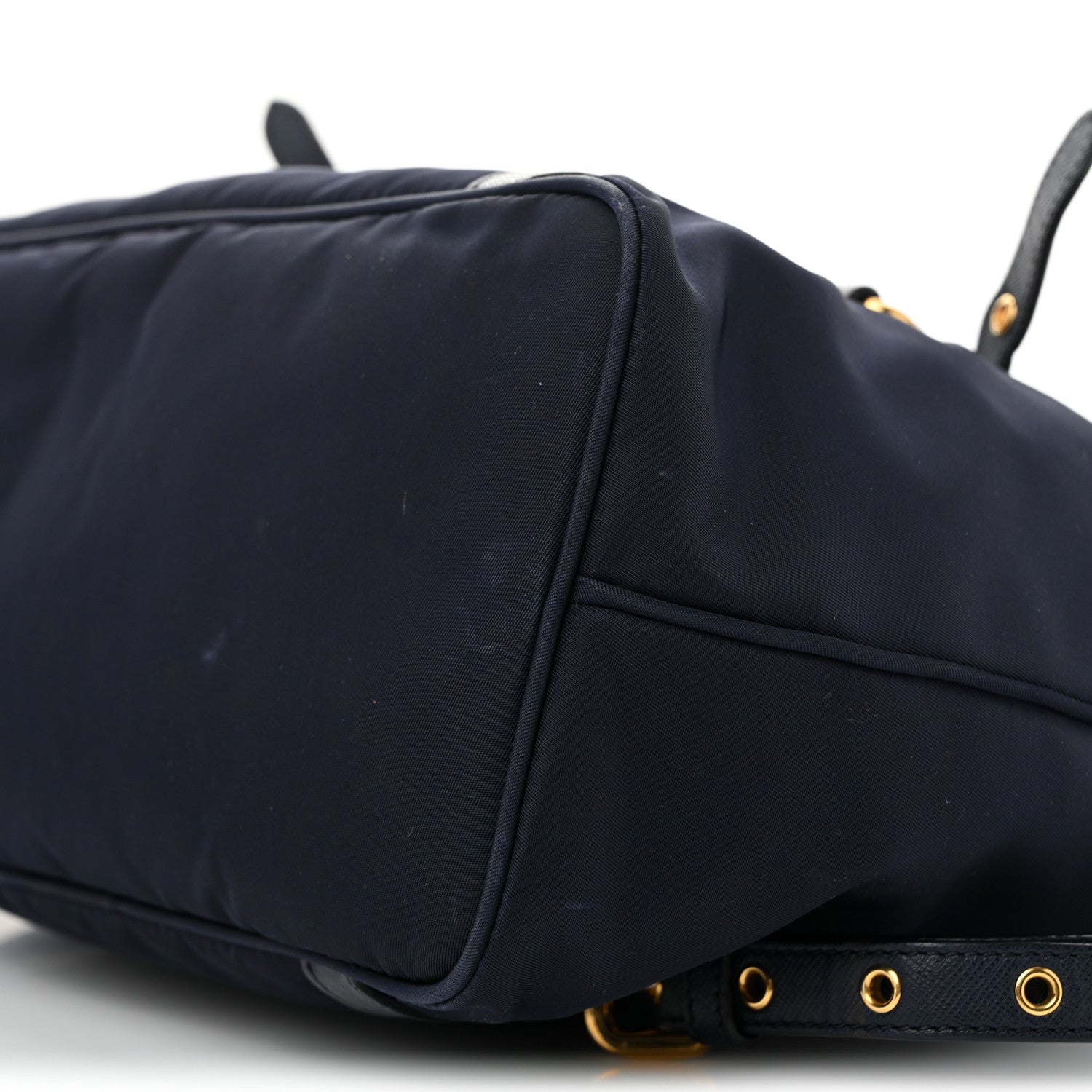 Prada Saffiano Tessuto Nylon Shopping Tote Royal Blue 10 of 16