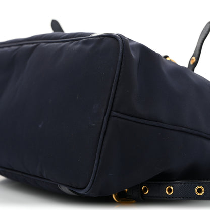 Prada Saffiano Tessuto Nylon Shopping Tote Royal Blue 10 of 16