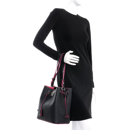 Louis Vuitton Calfskin Lockme Bucket Black 2 of 7