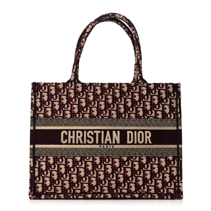 Christian Dior Oblique Medium Book Tote Burgundy Multicolor 1 of 9