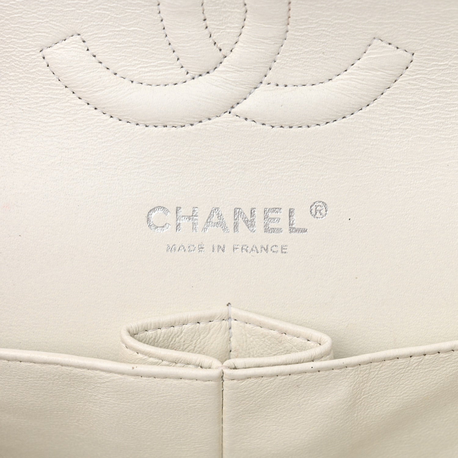 Chanel Caviar Quilted Medium Double Flap Bijoux Chain White 4 of 26