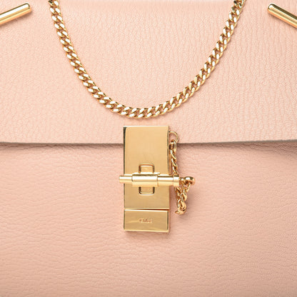 Chloe Grained Lambskin Drew Shoulder Bag Cement Pink 9 of 11