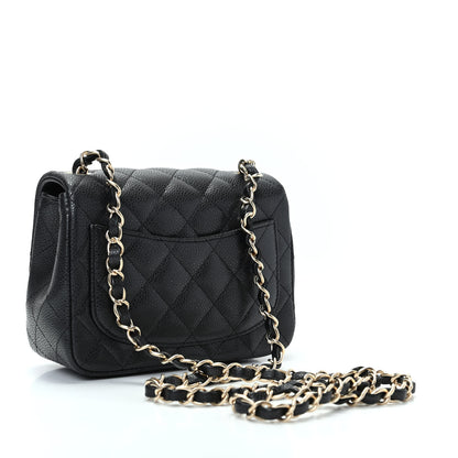 Chanel Pearly Caviar Quilted Mini Square Flap Black 3 of 10