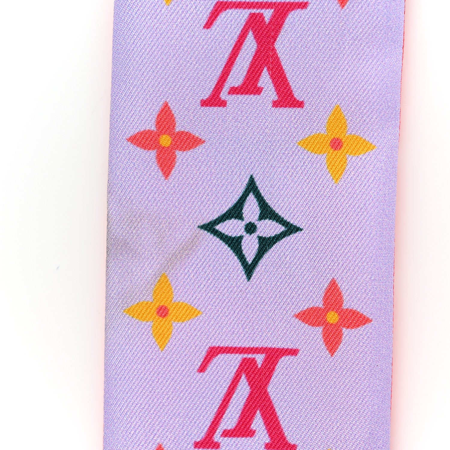 Louis Vuitton Silk Monogram Flowers Forever Bandeau Red 7 of 10