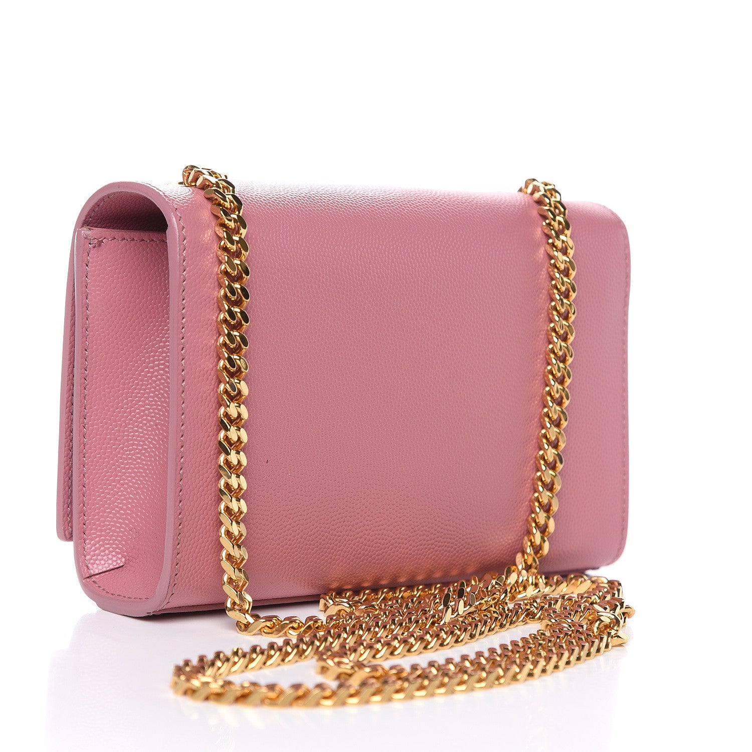 Saint Laurent Grain De Poudre Small Classic Monogram Kate Satchel Old Rose 3 of 9