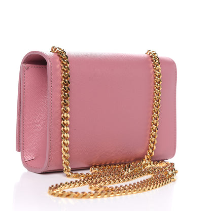 Saint Laurent Grain De Poudre Small Classic Monogram Kate Satchel Old Rose 3 of 9