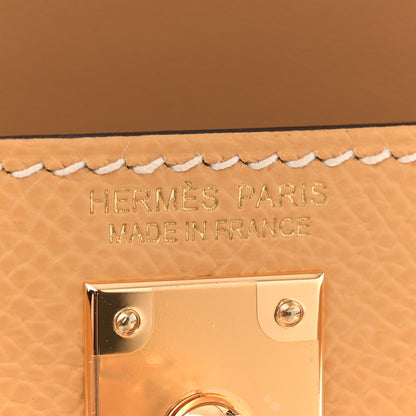 Hermes Epsom Mini Kelly Sellier 20 Paille 6 of 11