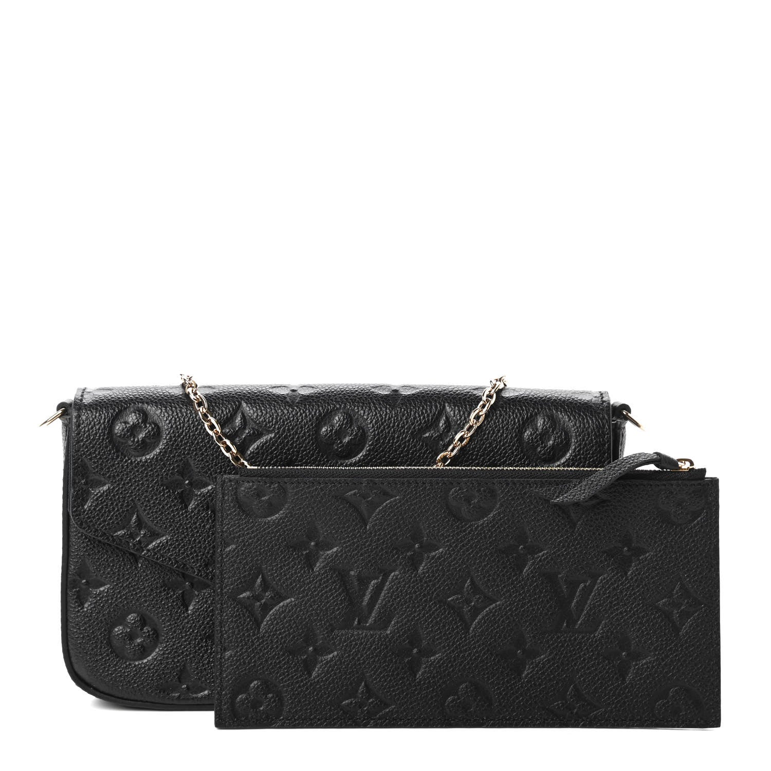 Louis Vuitton Empreinte Pochette Felicie Chain Wallet Black 11 of 11