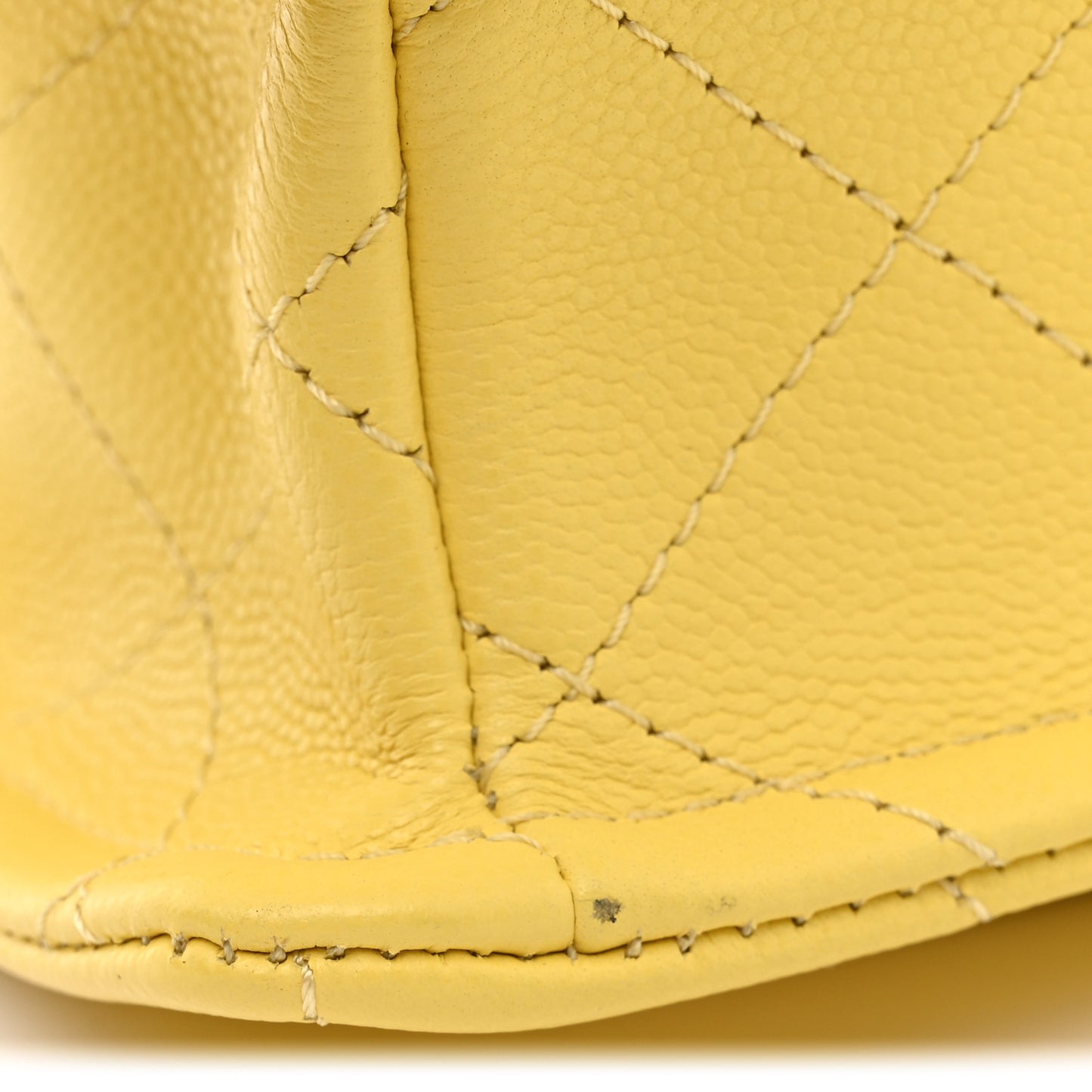 Caviar Quilted Mini Sweet Classic Flap Yellow