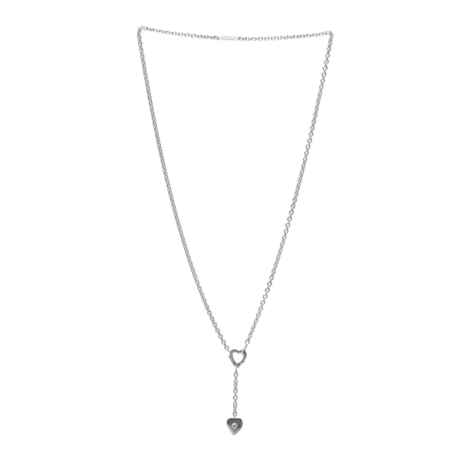 Cartier 18K White Gold Diamond Mon Amour Lariat Necklace 3 of 4