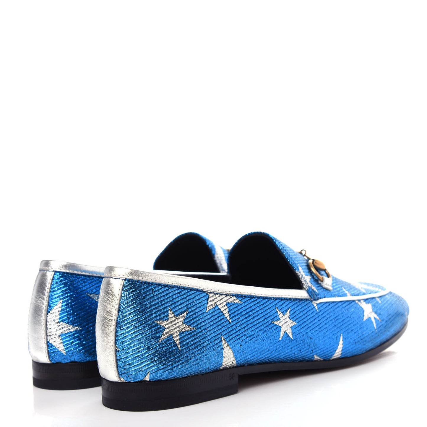 Lurex Calfskin Starry Sky Womens Jordaan Loafers 39 Bluette Silver