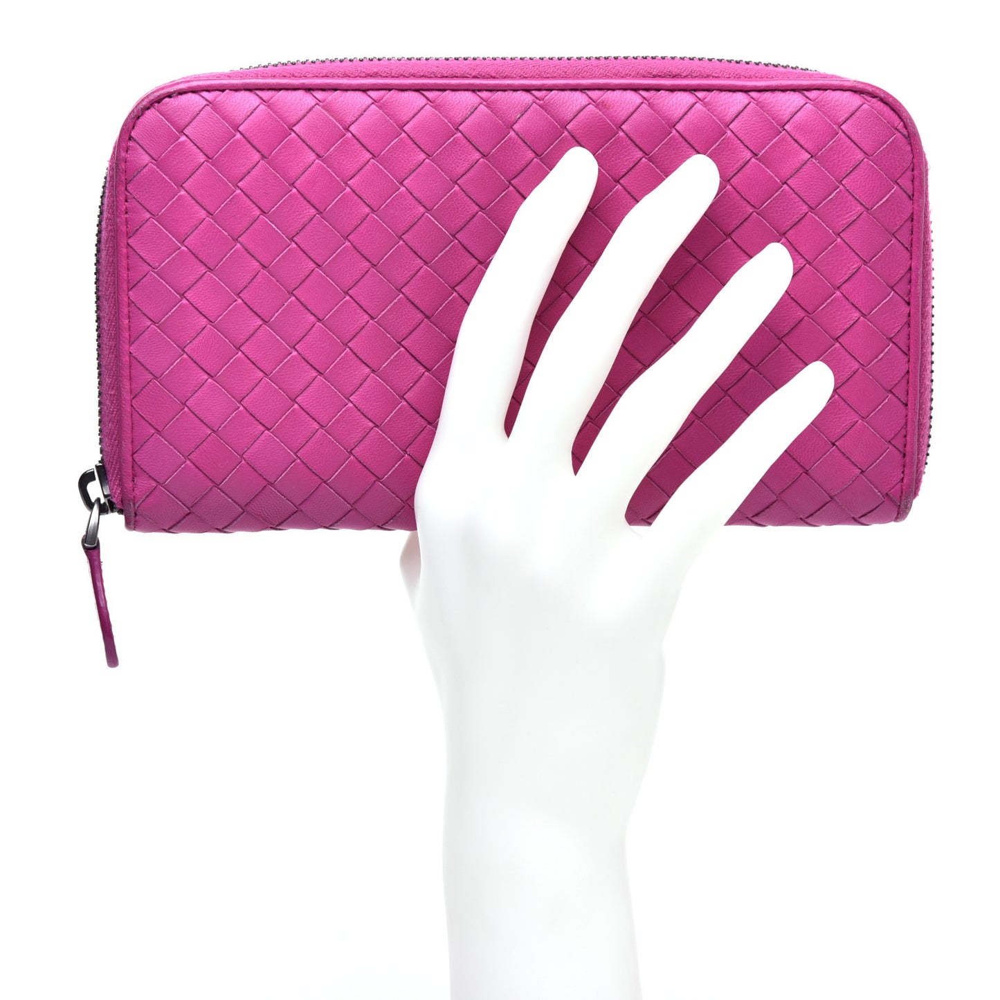 Nappa Intrecciato Zip Around Wallet Ametista