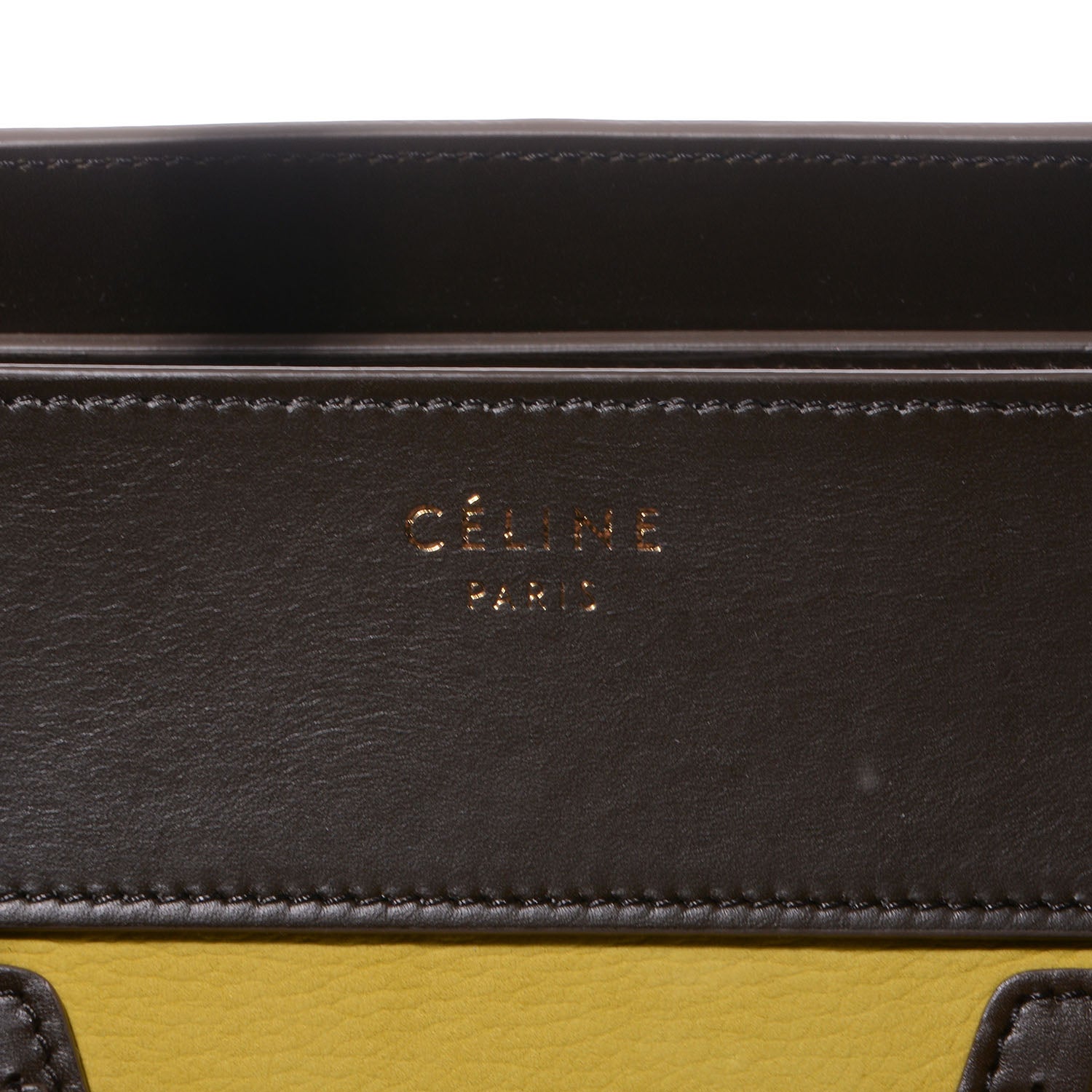 Celine Nubuck Calfskin Mini Tri-Color Luggage Chartreuse 6 of 10