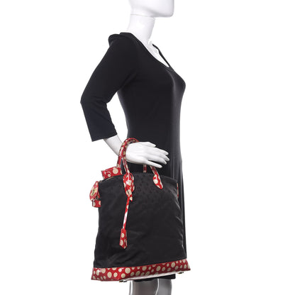 Louis Vuitton Nylon Monogram Kusama Infinity Dots Vertical Lockit Black Red 2 of 11