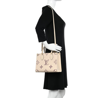 Louis Vuitton Empreinte Monogram Giant Onthego PM Creme Bois de Rose 2 of 9