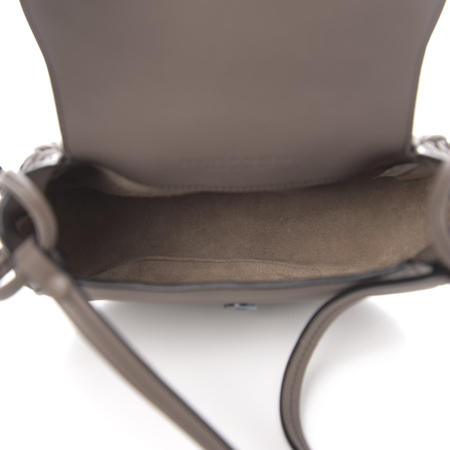 Nappa Intrecciato Small Nodini Flap Crossbody Steel