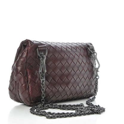 Bottega Veneta Nappa Intrecciato Mini Chain Messenger Dark Barolo 3 of 7