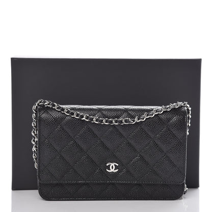 Chanel Caviar Quilted Wallet On Chain WOC Black 10 of 10