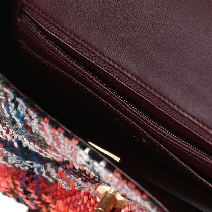 Chanel Tweed Quilted Mini Rectangular Flap Red Multicolor 14 of 18