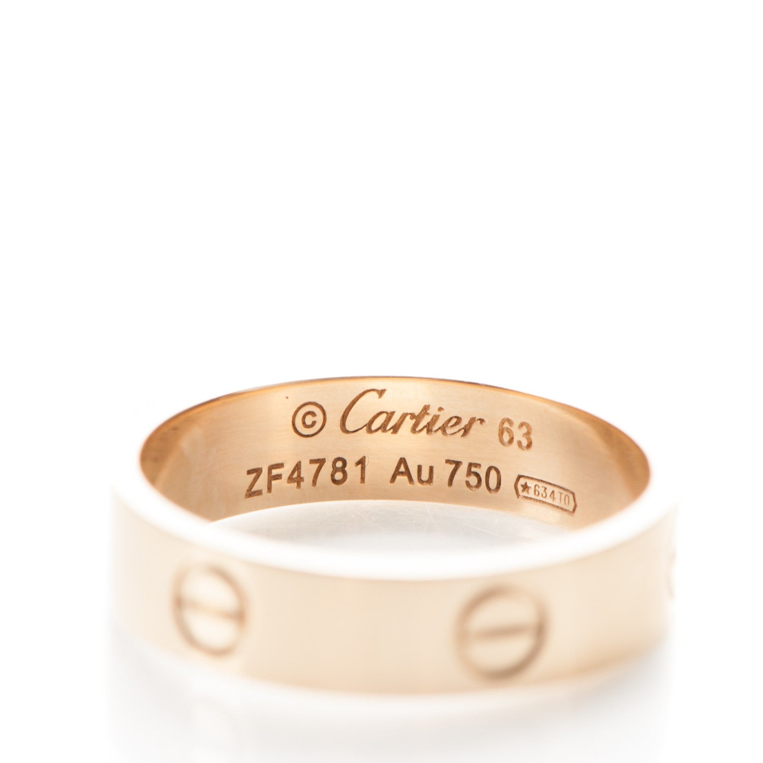 Cartier 18K Yellow Gold 5.5mm LOVE Ring 63 10.5 4 of 5