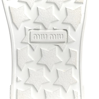 Miu Miu Mordore Crystal Embellished Womens Slip On Trainers 36 Cromo 8 of 14