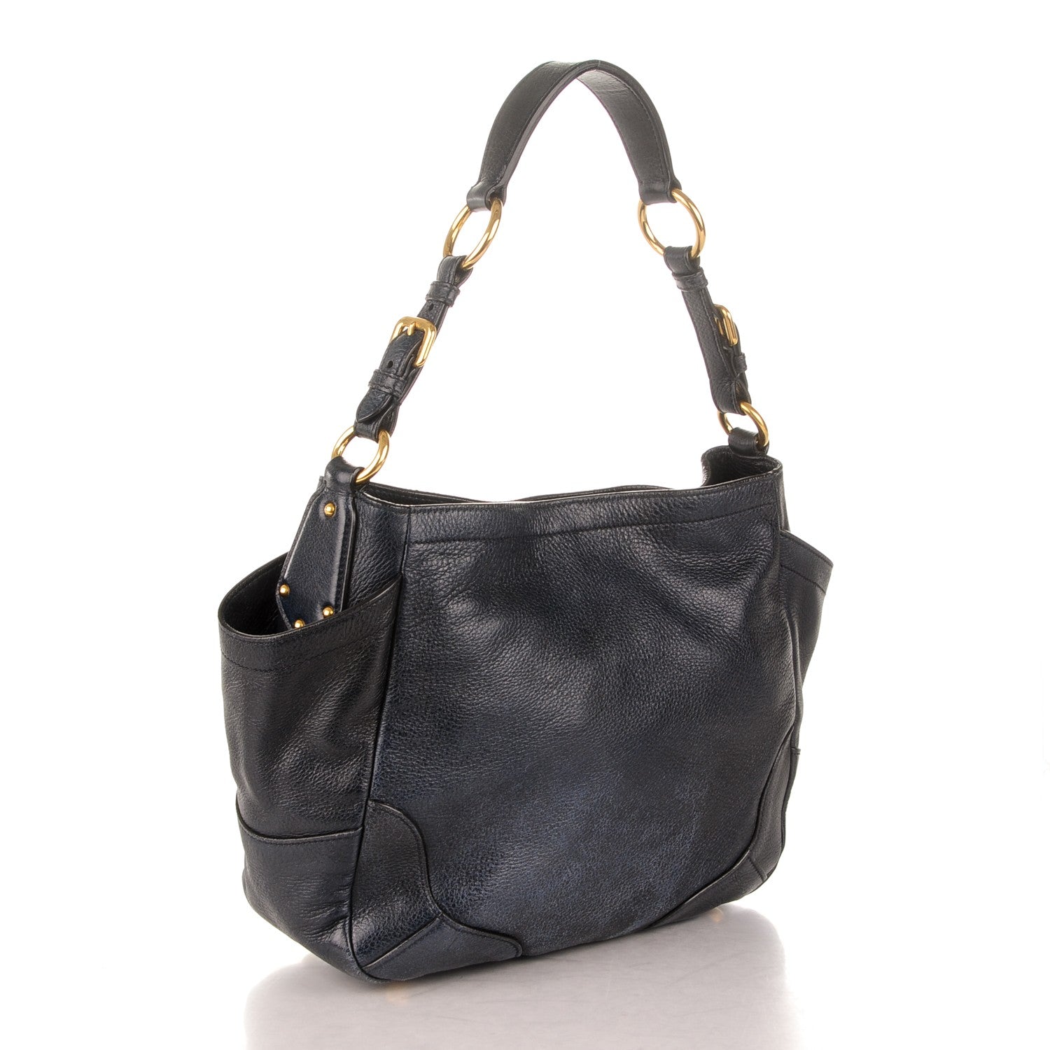 Prada Cervo Deerskin Hobo Baltico 3 of 9