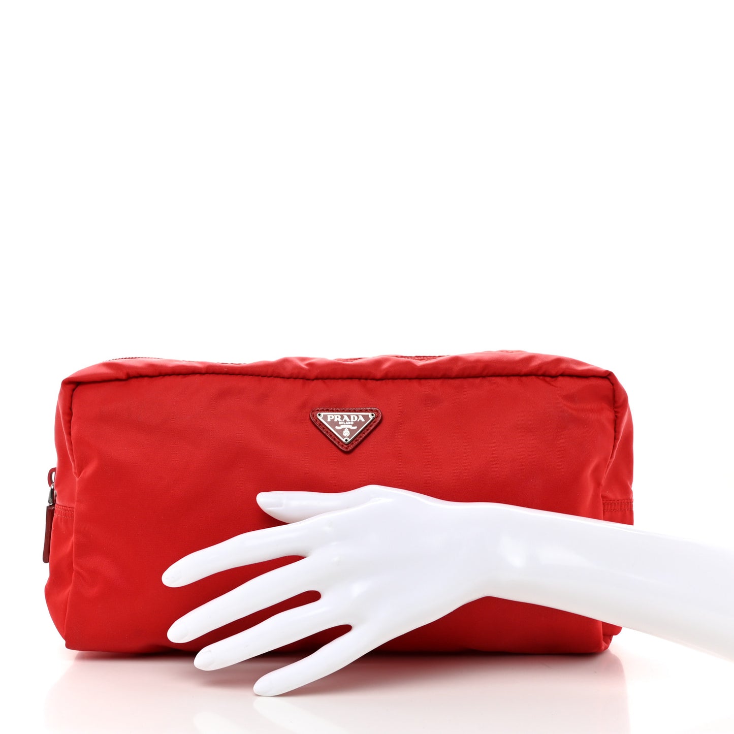 Nylon Vela Cosmetic Pouch Rosso