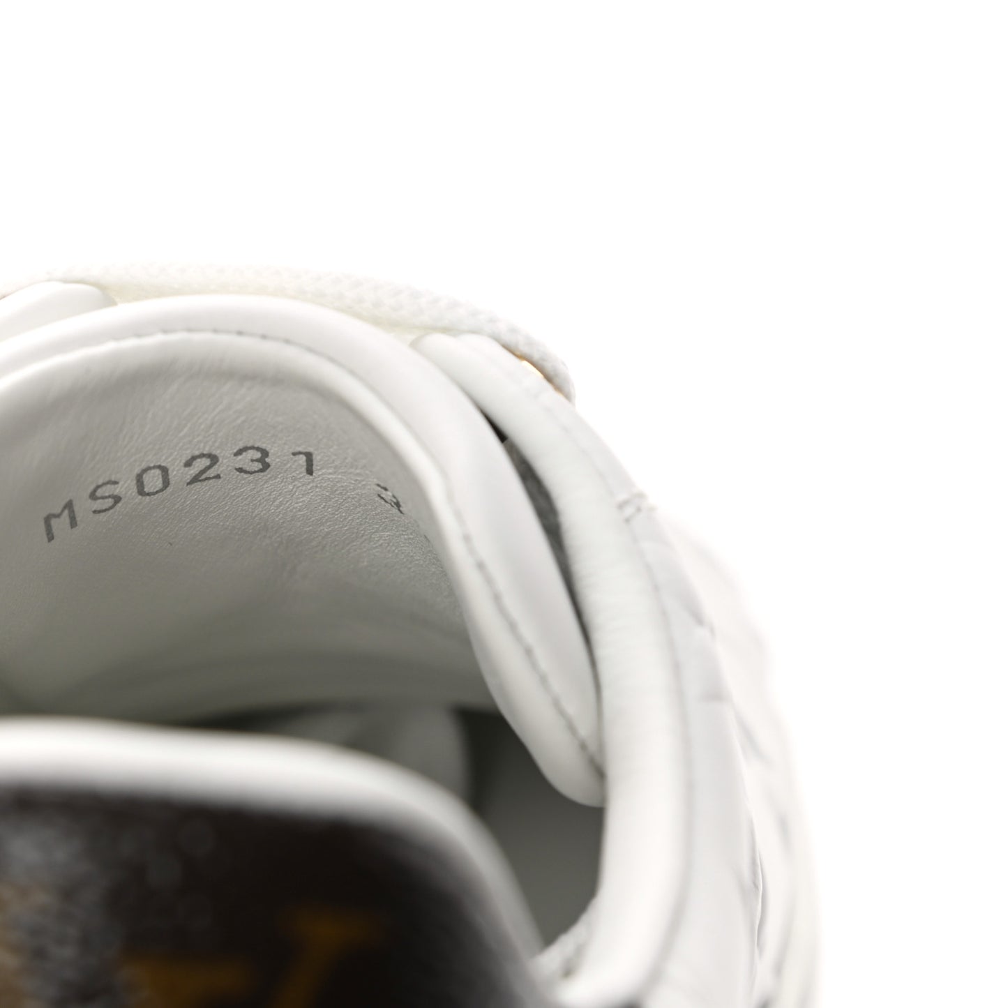 Lambskin Embossed Monogram Time Out Sneakers 37 White