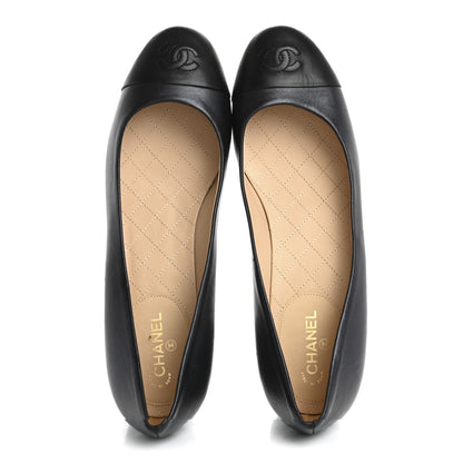 Chanel Lambskin Cap Toe CC Pumps 40 Black 2 of 9