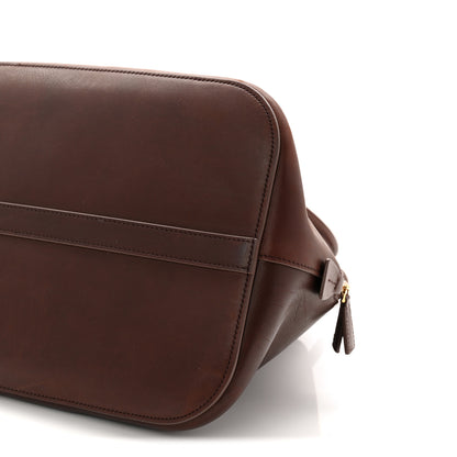 The Row Polished Saddle Calfskin Large Devon Bag Burgundy 9 of 9