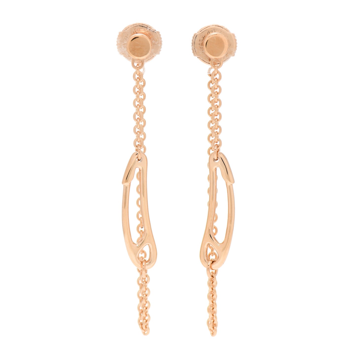 18K Rose Gold TPM Chaine D'Ancre Punk Earrings