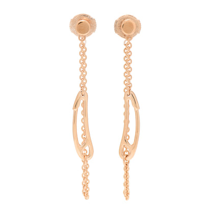 Hermes 18K Rose Gold TPM Chaine D'Ancre Punk Earrings 1 of 5