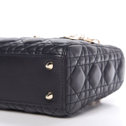 Christian Dior Lambskin Cannage Small Lucky Badges My Lady Dior Navy 7 of 9