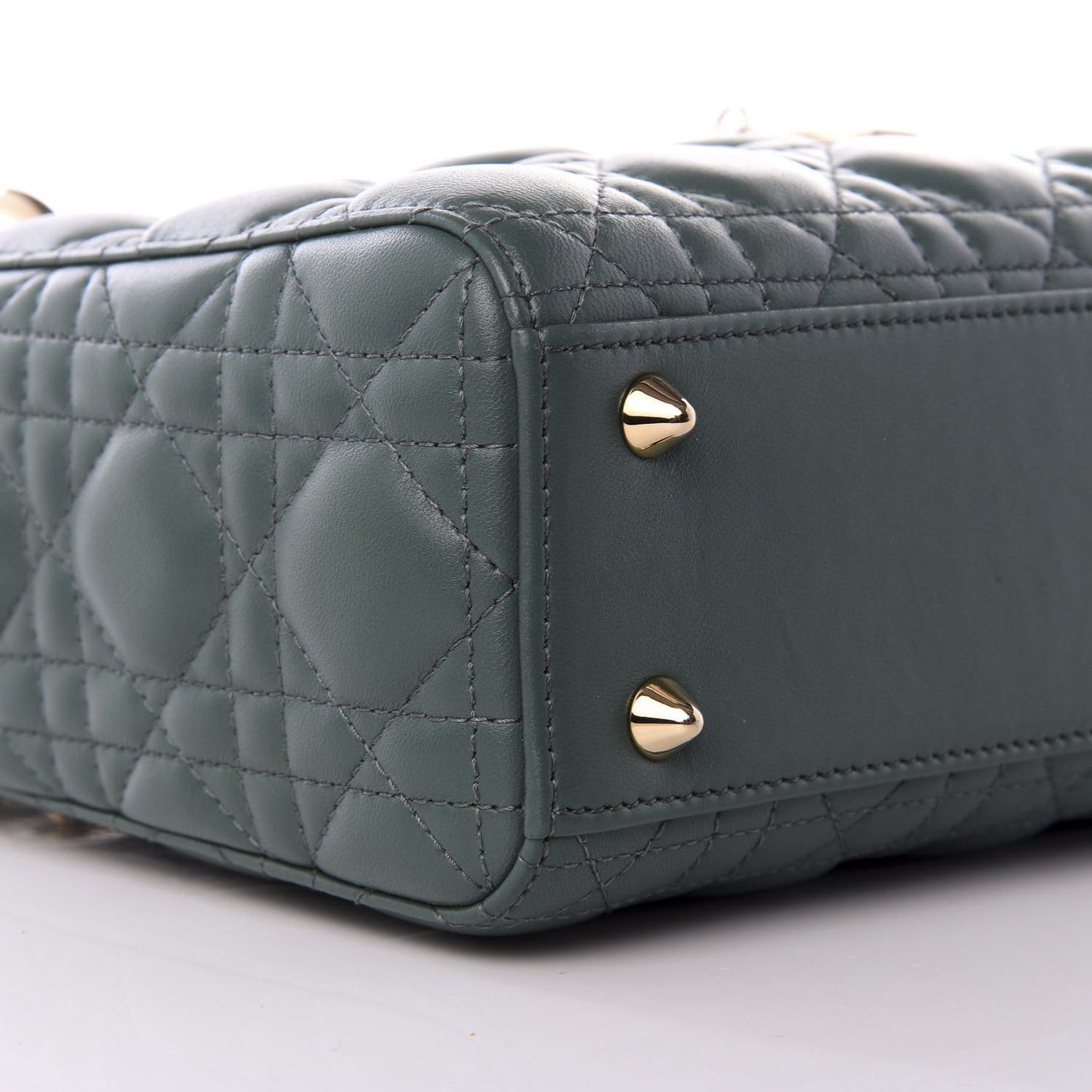 Lambskin Cannage Small My ABCDior Lady Dior Green