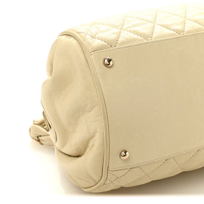 Chanel Distressed Lambskin Lady Braid Bowler Ivory 9 of 11