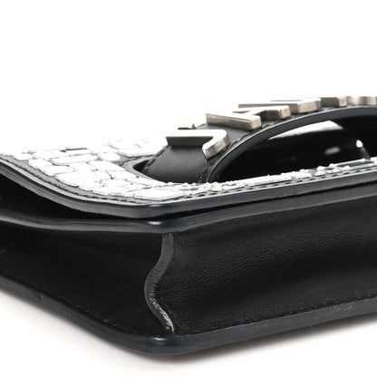 Christian Dior Smooth Calfskin Embroidered Mosaic of Mirrors Mini J'Adior Chain Flap Bag Black 8 of 9