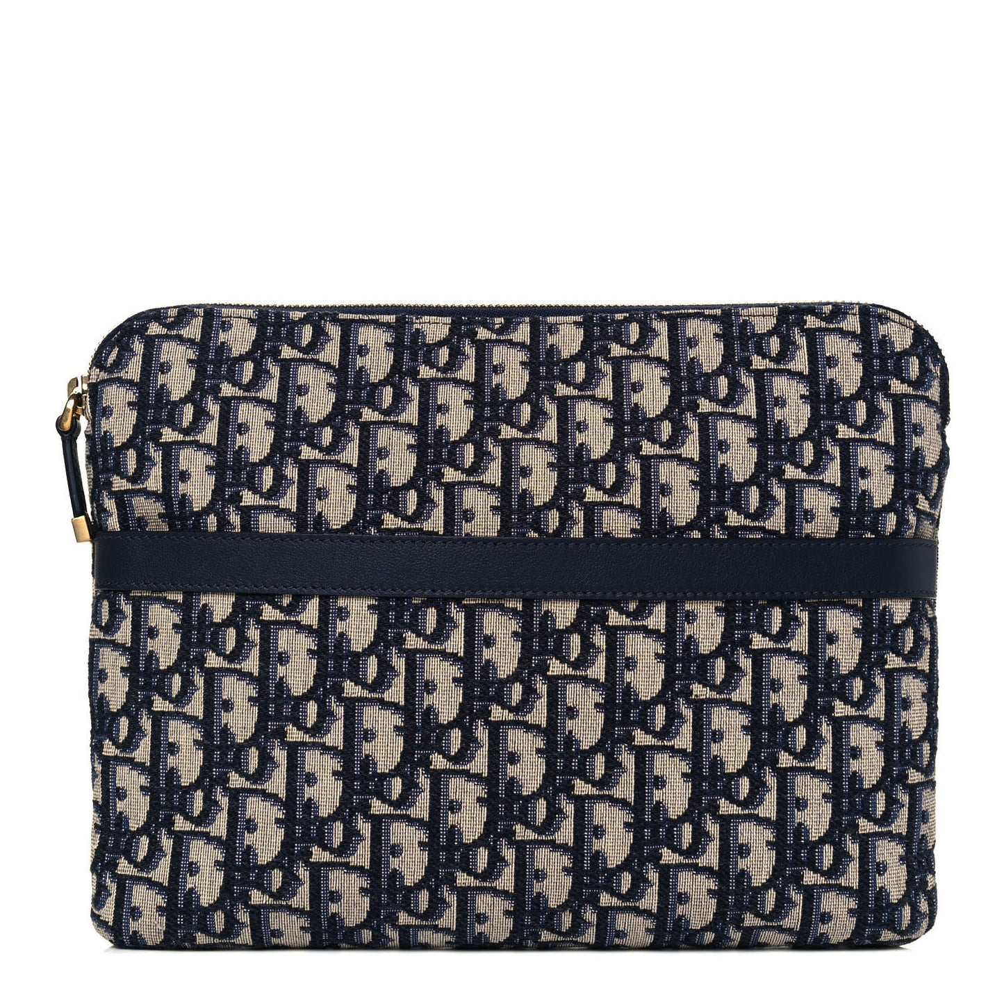Oblique Pouch Clutch Blue