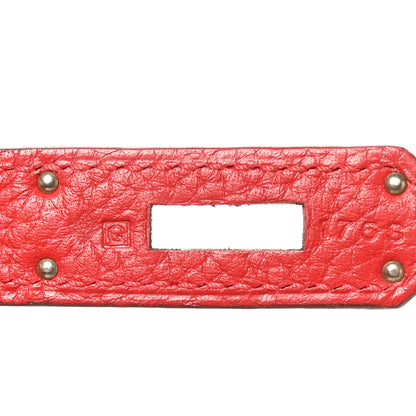 Hermes Taurillon Clemence Birkin 30 Rouge Casaque 7 of 10