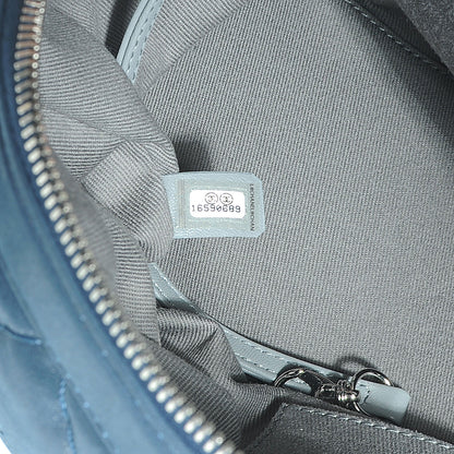 Chanel Quilted Iridescent Calfskin Relax CC Bowler Navy Blue 7 of 7