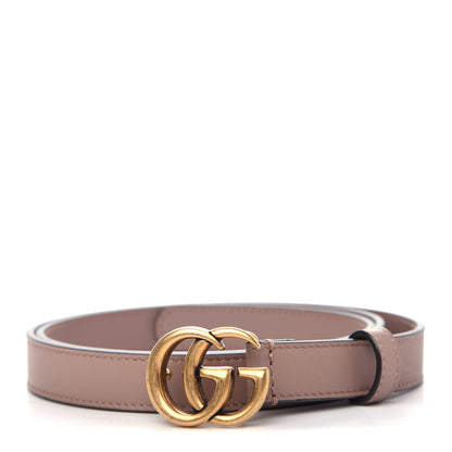 Gucci Calfskin Double G 20mm Belt 90 36 Porcelain Rose 1 of 5