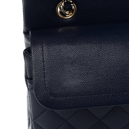 Chanel Caviar Quilted Medium Double Flap Navy 10 of 10