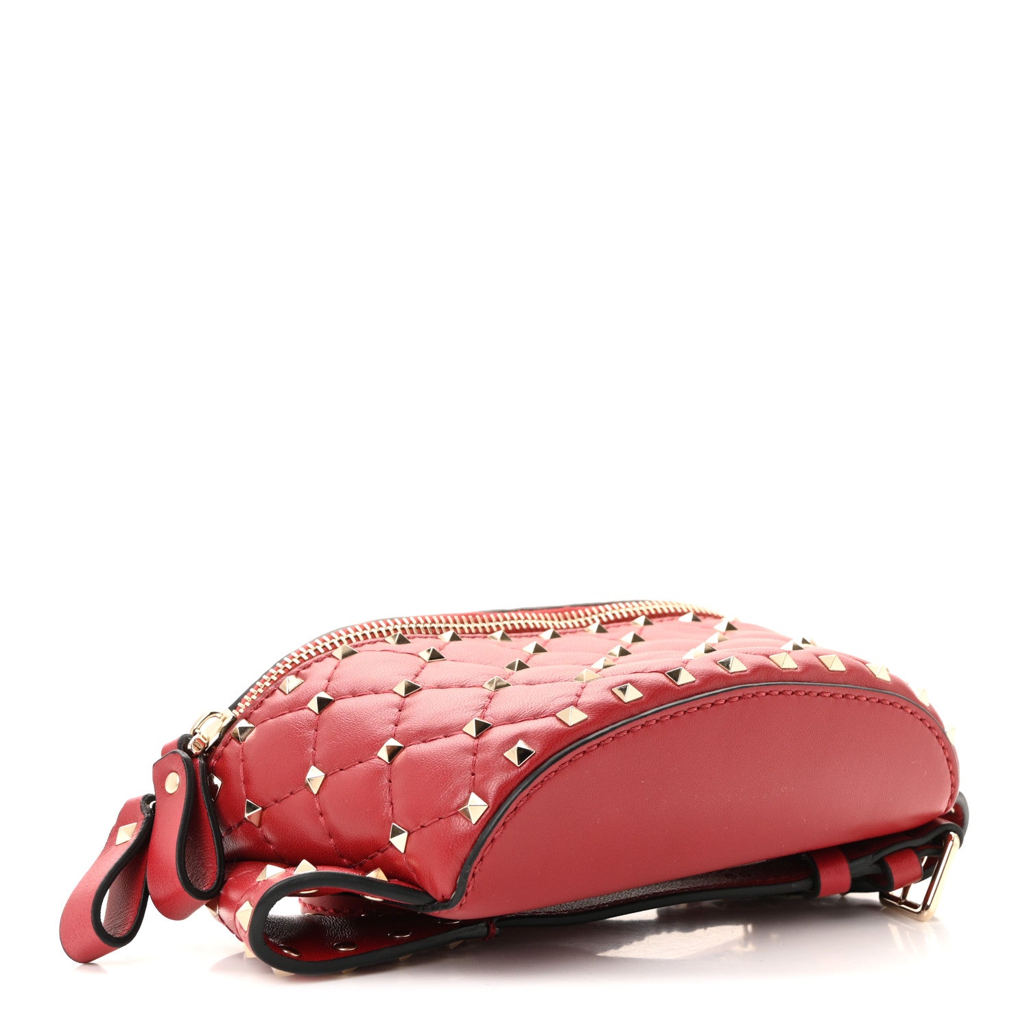 Valentino Garavani Lambskin Free Rockstud Spike Belt Bag 85 Rosso Valentino 4 of 9