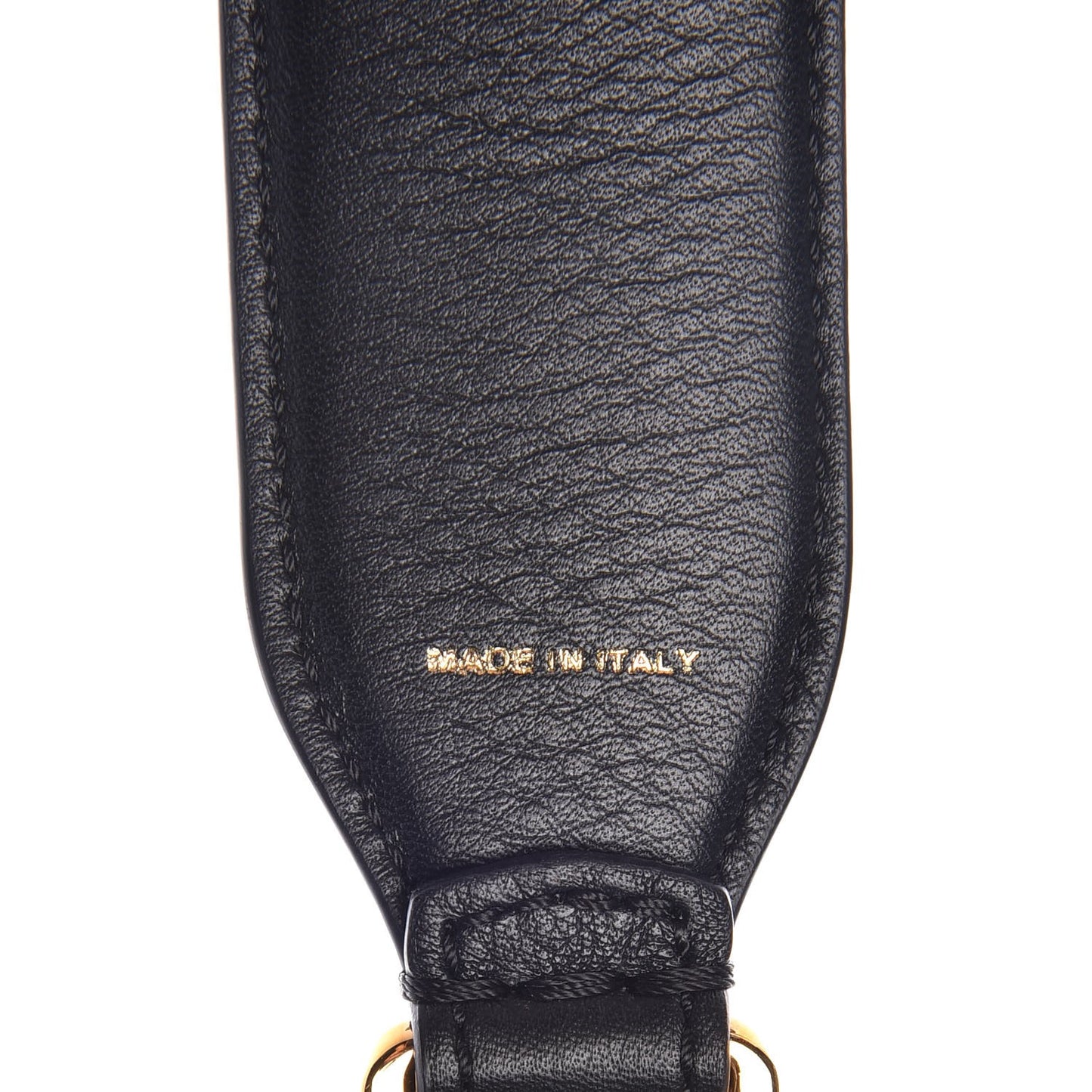 Calfskin Studded Strap You Black Gold